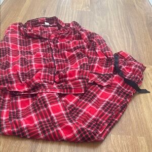 Victoria’s Secret tartan plaid women’s loungewear pajamas shirt pants VS top